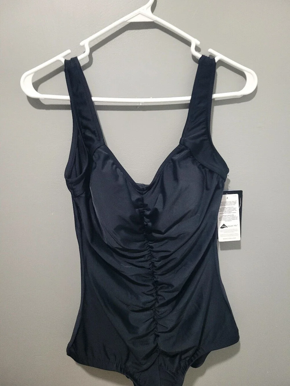 Nwt $99 Azul Black Instant Minimizer Tummy Control One Piece Bikini Sz 16w